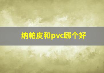 纳帕皮和pvc哪个好