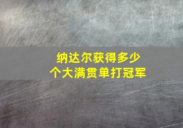 纳达尔获得多少个大满贯单打冠军