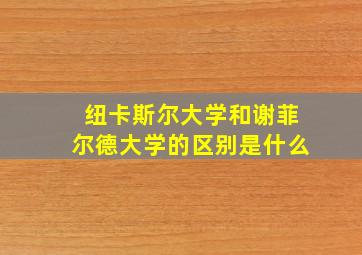 纽卡斯尔大学和谢菲尔德大学的区别是什么