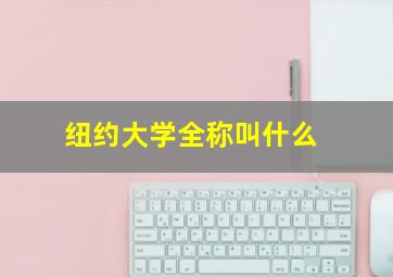 纽约大学全称叫什么