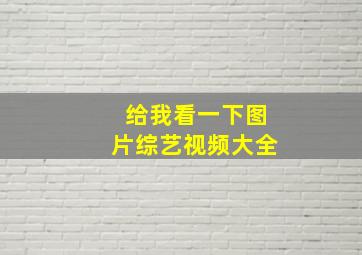 给我看一下图片综艺视频大全