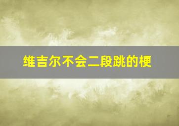 维吉尔不会二段跳的梗