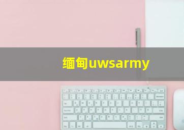 缅甸uwsarmy