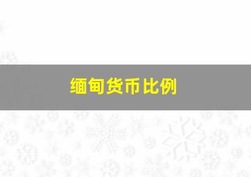 缅甸货币比例