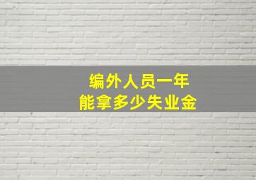 编外人员一年能拿多少失业金