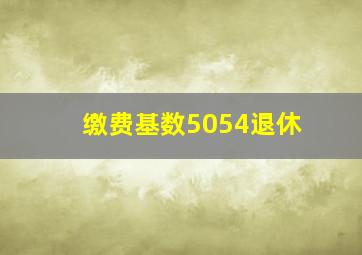 缴费基数5054退休