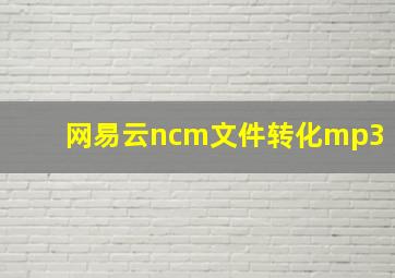 网易云ncm文件转化mp3