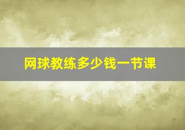 网球教练多少钱一节课