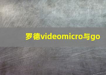 罗德videomicro与go