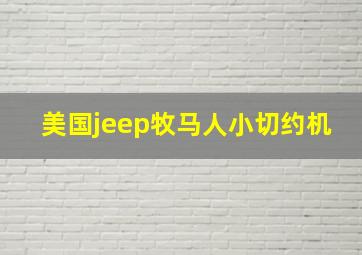 美国jeep牧马人小切约机