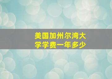 美国加州尔湾大学学费一年多少