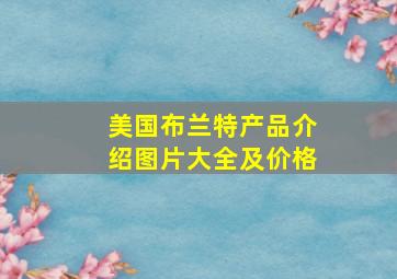 美国布兰特产品介绍图片大全及价格