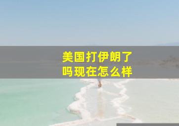 美国打伊朗了吗现在怎么样