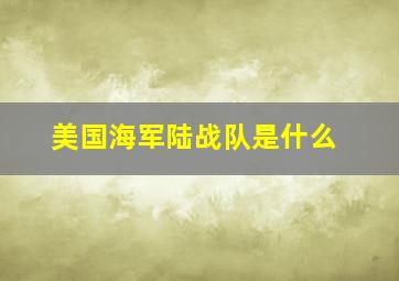 美国海军陆战队是什么