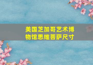 美国芝加哥艺术博物馆思维菩萨尺寸