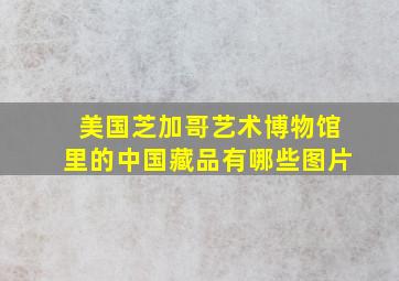 美国芝加哥艺术博物馆里的中国藏品有哪些图片