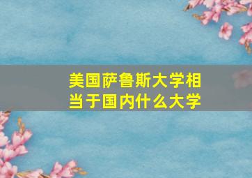 美国萨鲁斯大学相当于国内什么大学