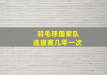 羽毛球国家队选拔赛几年一次