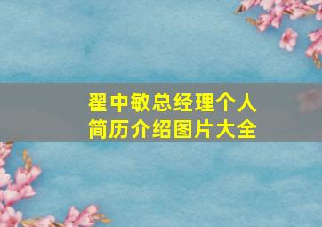 翟中敏总经理个人简历介绍图片大全