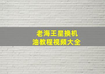 老海王星换机油教程视频大全