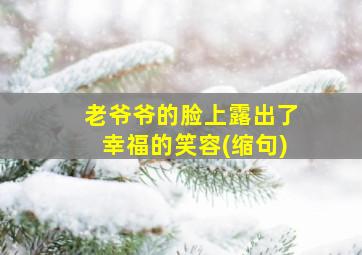 老爷爷的脸上露出了幸福的笑容(缩句)