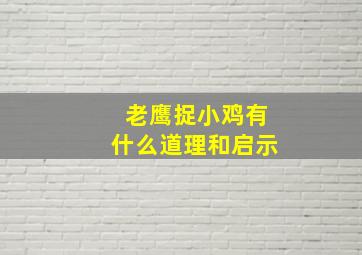 老鹰捉小鸡有什么道理和启示