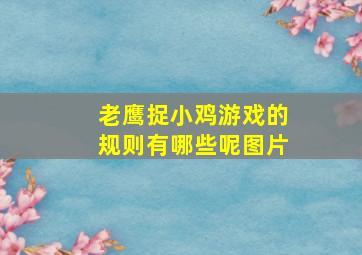 老鹰捉小鸡游戏的规则有哪些呢图片