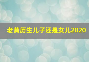 老黄历生儿子还是女儿2020