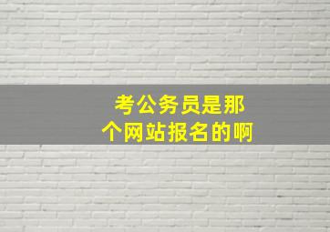 考公务员是那个网站报名的啊