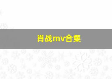 肖战mv合集