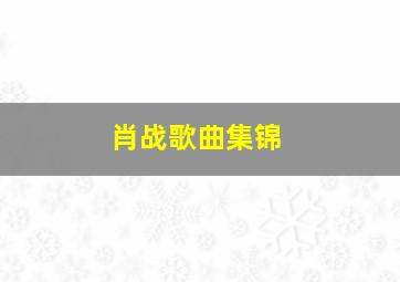 肖战歌曲集锦