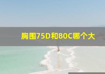 胸围75D和80C哪个大