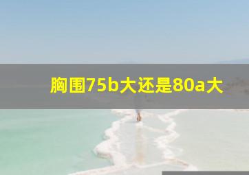 胸围75b大还是80a大