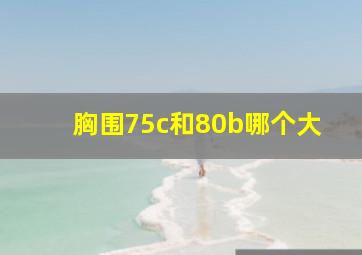 胸围75c和80b哪个大