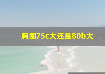 胸围75c大还是80b大