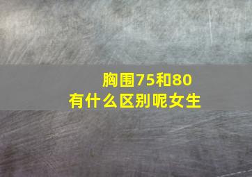 胸围75和80有什么区别呢女生