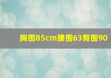 胸围85cm腰围63臀围90