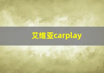 艾维亚carplay