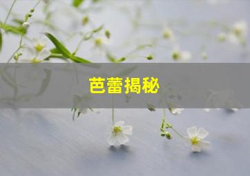 芭蕾揭秘