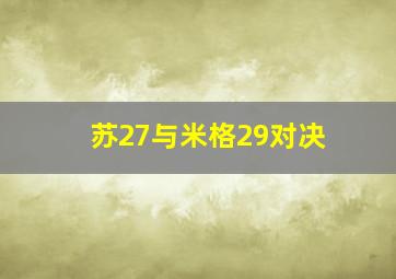 苏27与米格29对决