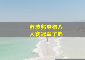 苏波邦夺得八人赛冠军了吗