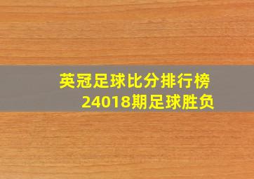 英冠足球比分排行榜24018期足球胜负