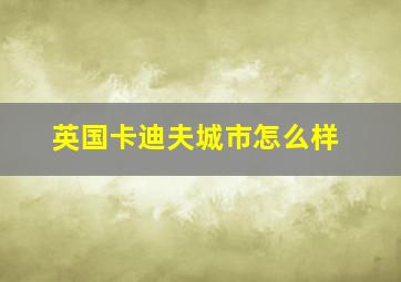 英国卡迪夫城市怎么样