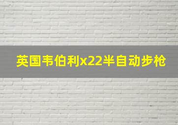 英国韦伯利x22半自动步枪