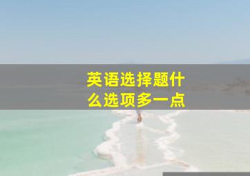 英语选择题什么选项多一点