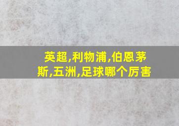 英超,利物浦,伯恩茅斯,五洲,足球哪个厉害