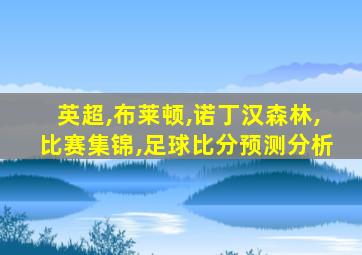 英超,布莱顿,诺丁汉森林,比赛集锦,足球比分预测分析