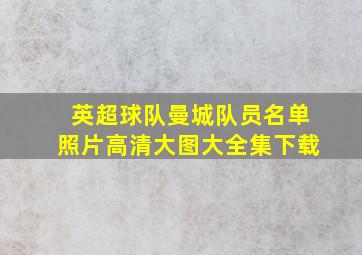 英超球队曼城队员名单照片高清大图大全集下载