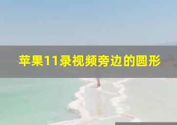 苹果11录视频旁边的圆形