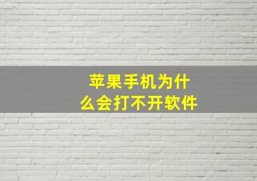 苹果手机为什么会打不开软件